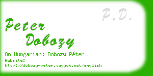 peter dobozy business card